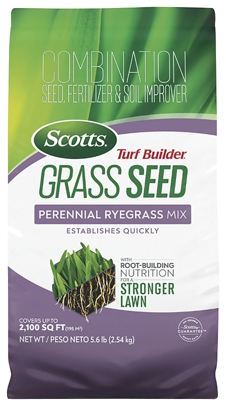 Turf Builder Perennial Ryegrass Grass Seed Mix 5.6 Pounds Covers 700 Square Feet