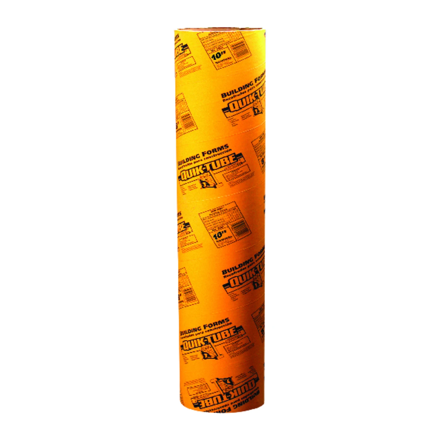 Quiktube Concrete Forming Tube, 10 Inch Diameter By 4 Foot Length