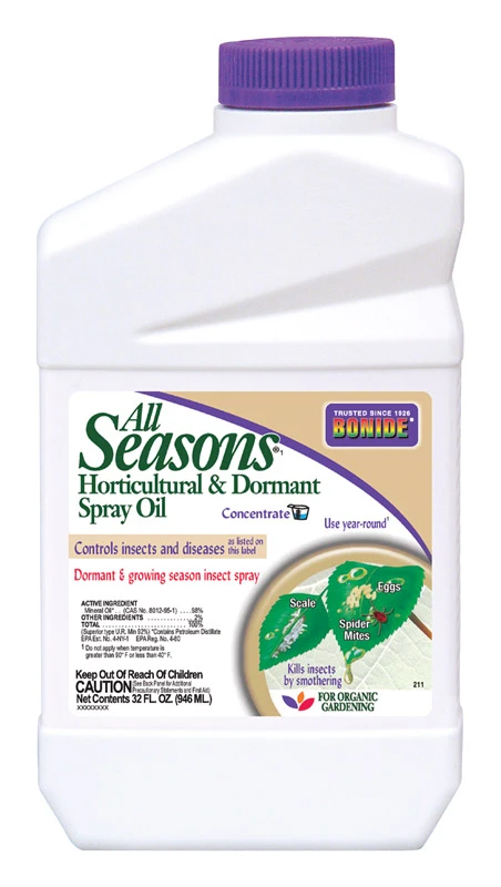 All Seasons Horticultural And Dormant Spray Oil Organic Disease Prevention And Insect Killer 32 Ounce Concentrate
