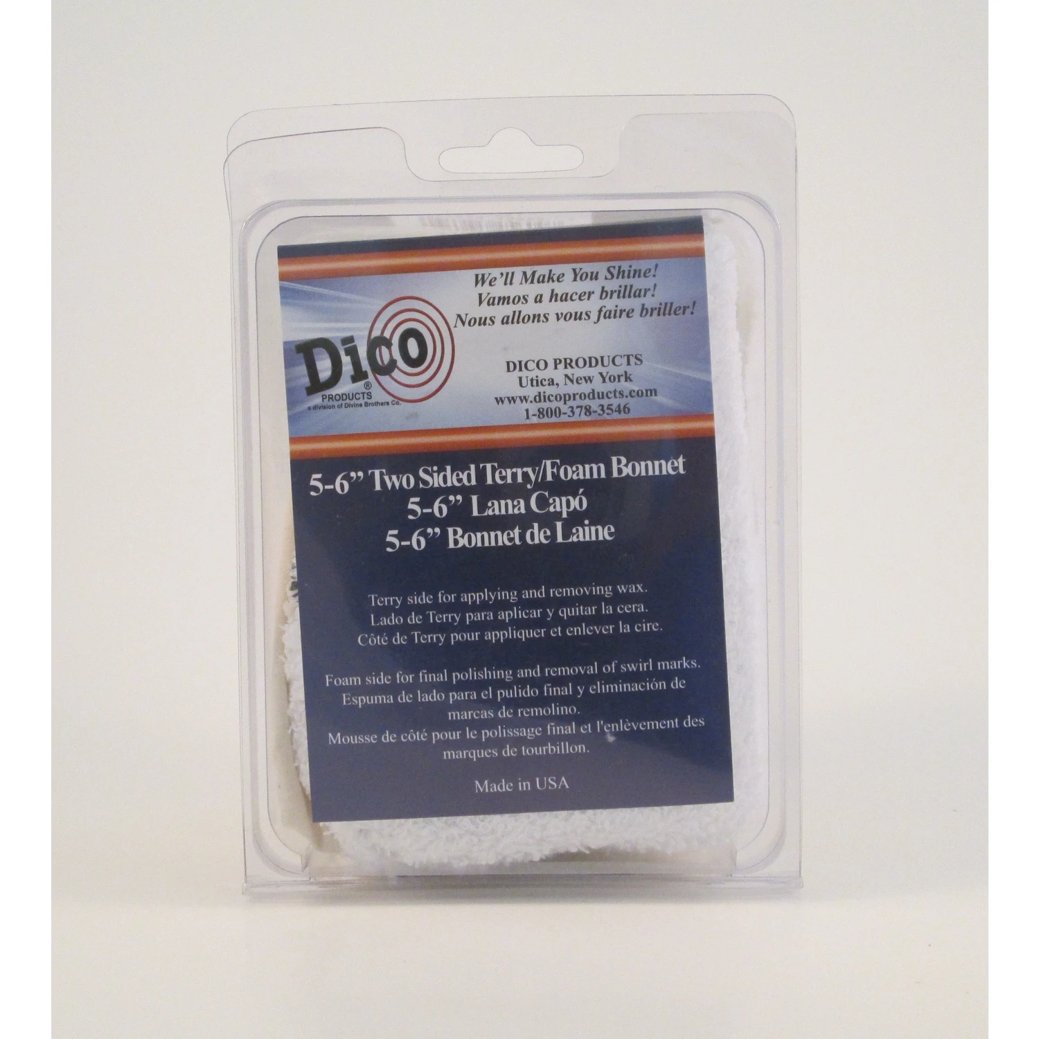 5 Inch Terry Foam Polishing Bonnet For Final Finishing And Swirl Mark Removal