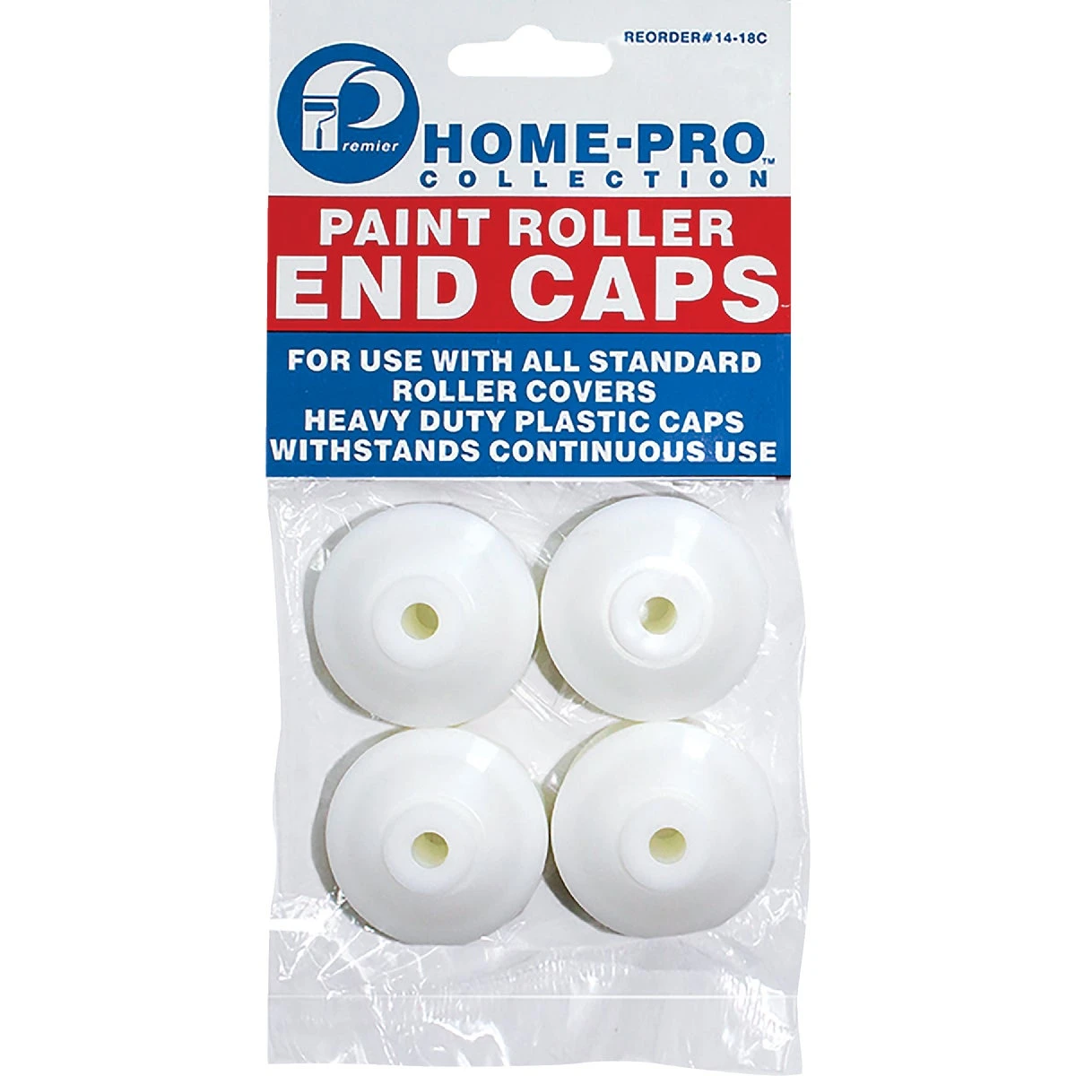 Home-pro 1-1/2 In. Plastic Paint Roller End Caps (4-pack)