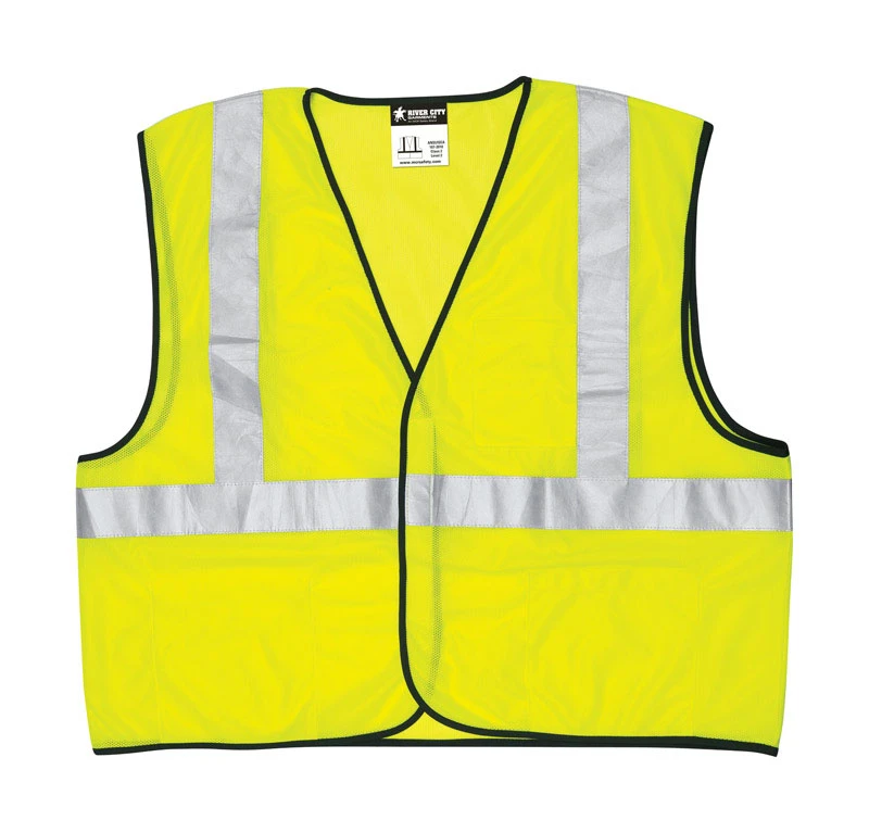 Safety Vest, Class 2, Lime Green Mesh