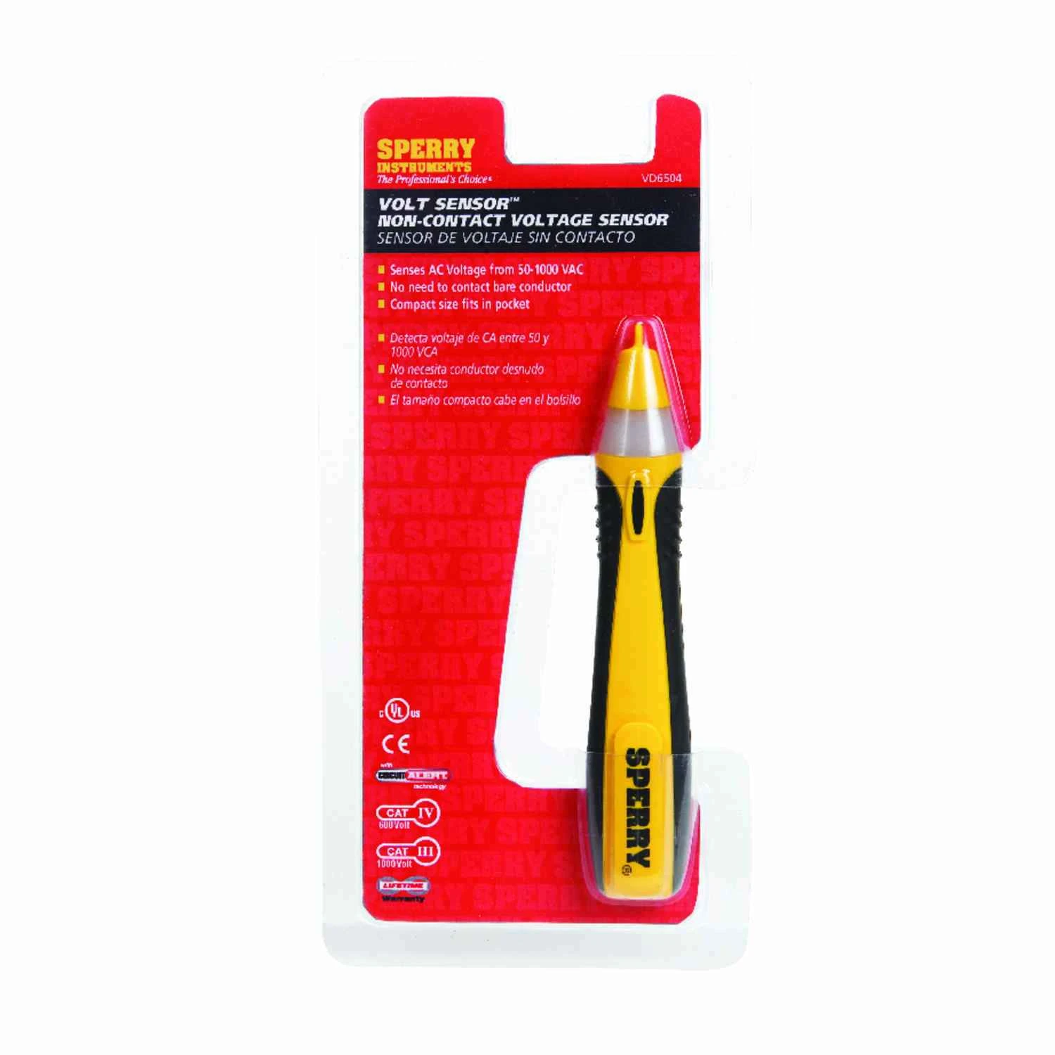 Vd6508 Non-contact Voltage Sensor 50-1000 Vac With Flashlight