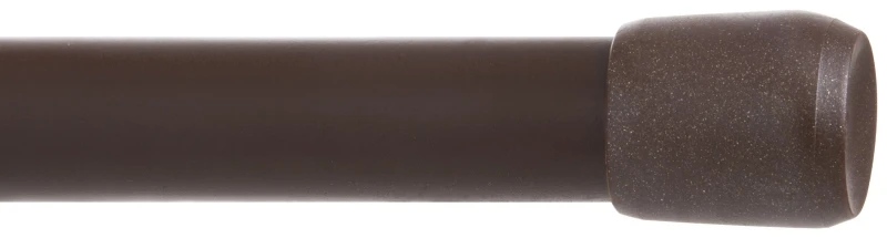 Carlisle Adjustable Spring Tension Rod, Brown Finish, Extends 28 To 48 Inches