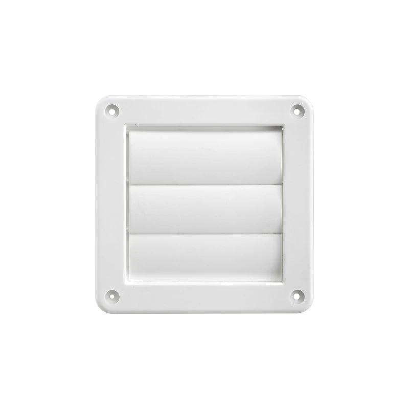 4 Inch White Plastic Exhaust Wall Louvered Vent For Ventilation