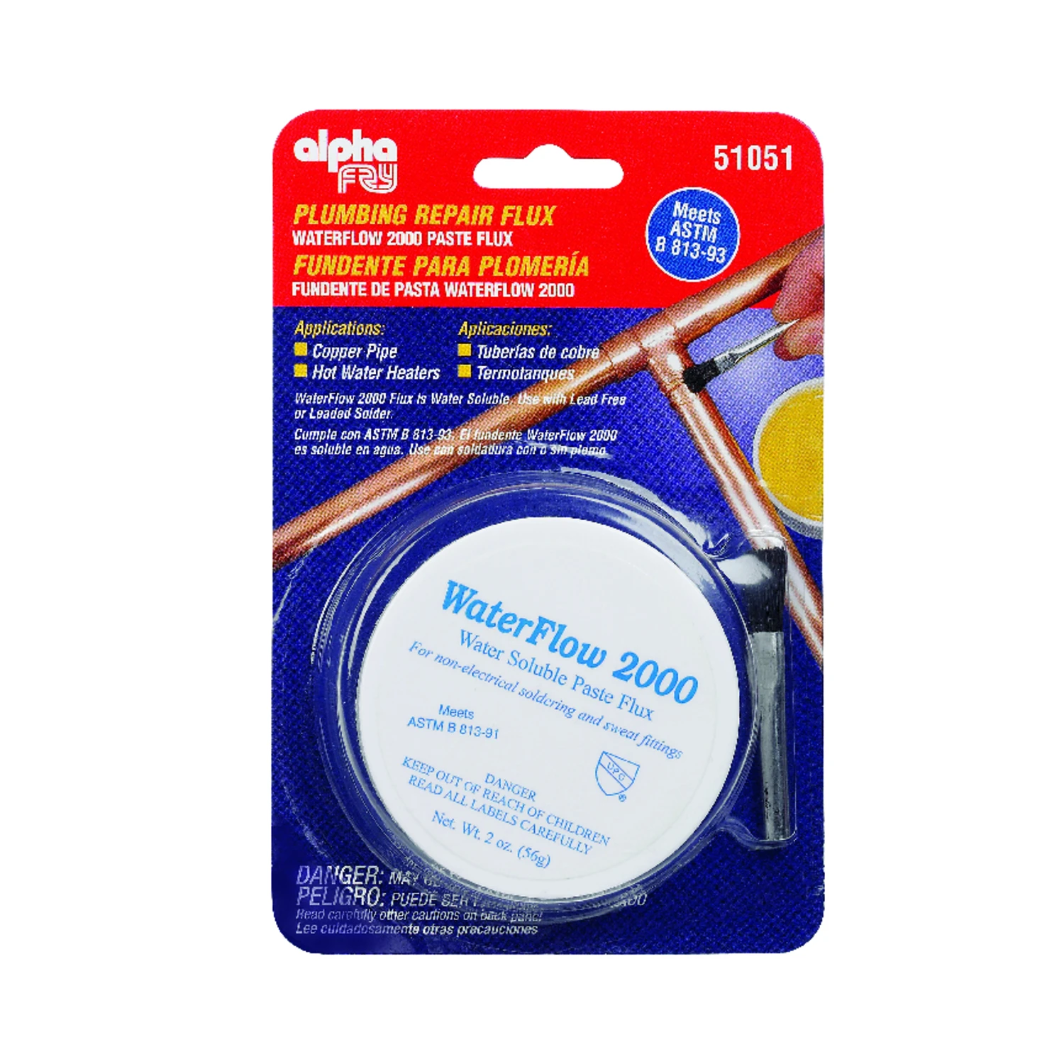 Water-soluble Plumbing Solder Flux For Copper And Brass Pipe Joints