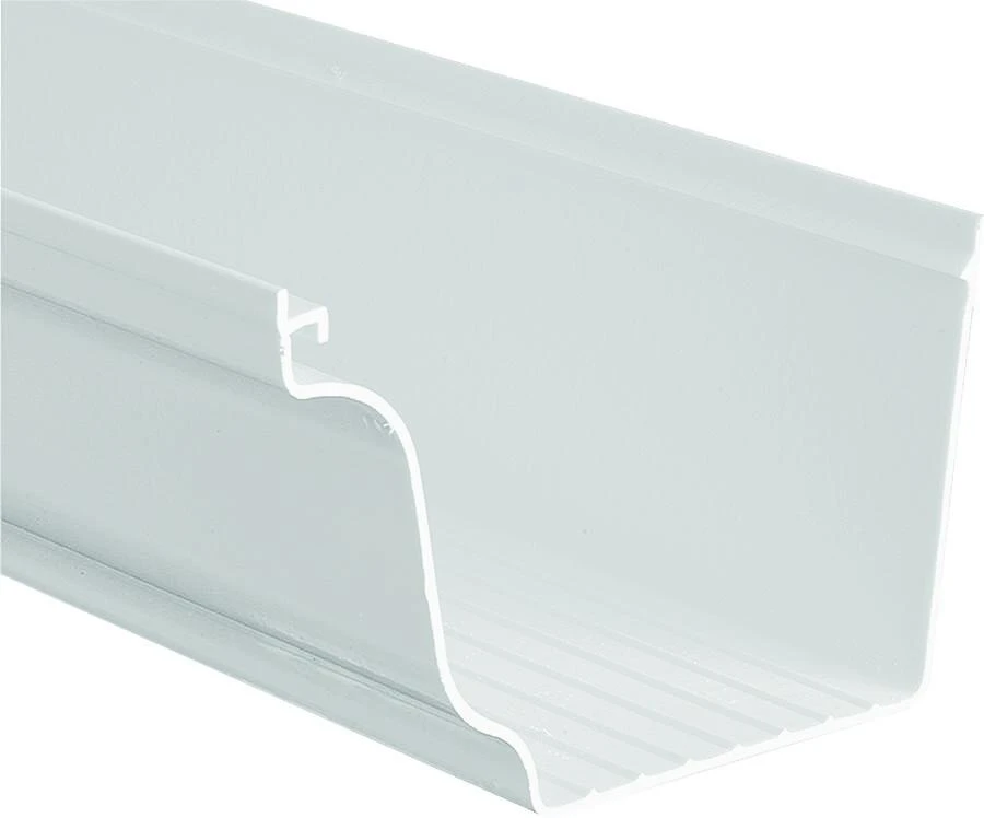 White Vinyl Gutter, 5 Inch By 10 Foot Section