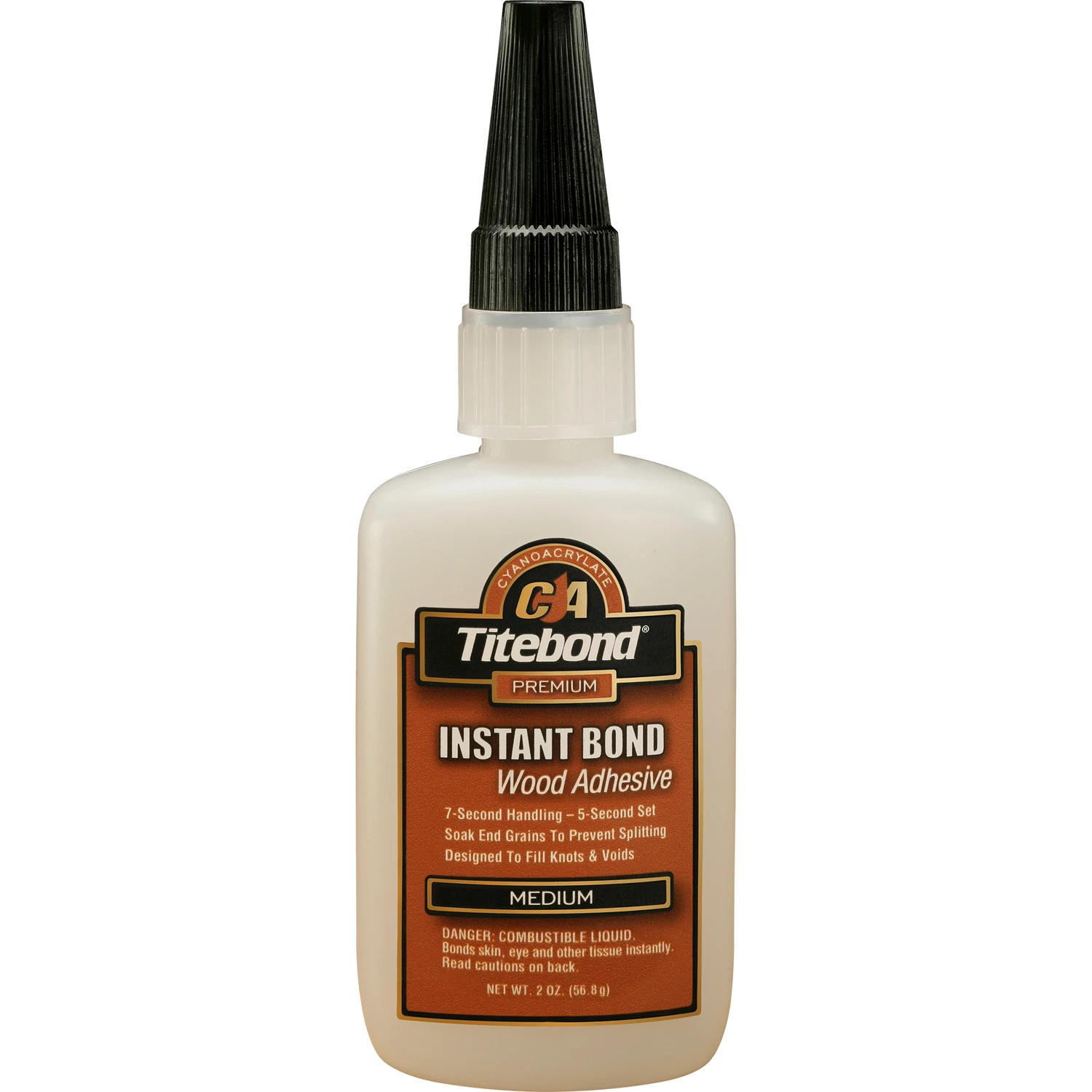 2 Oz. Instant Bond Medium Viscosity Ca Wood Glue - High Strength Adhesive