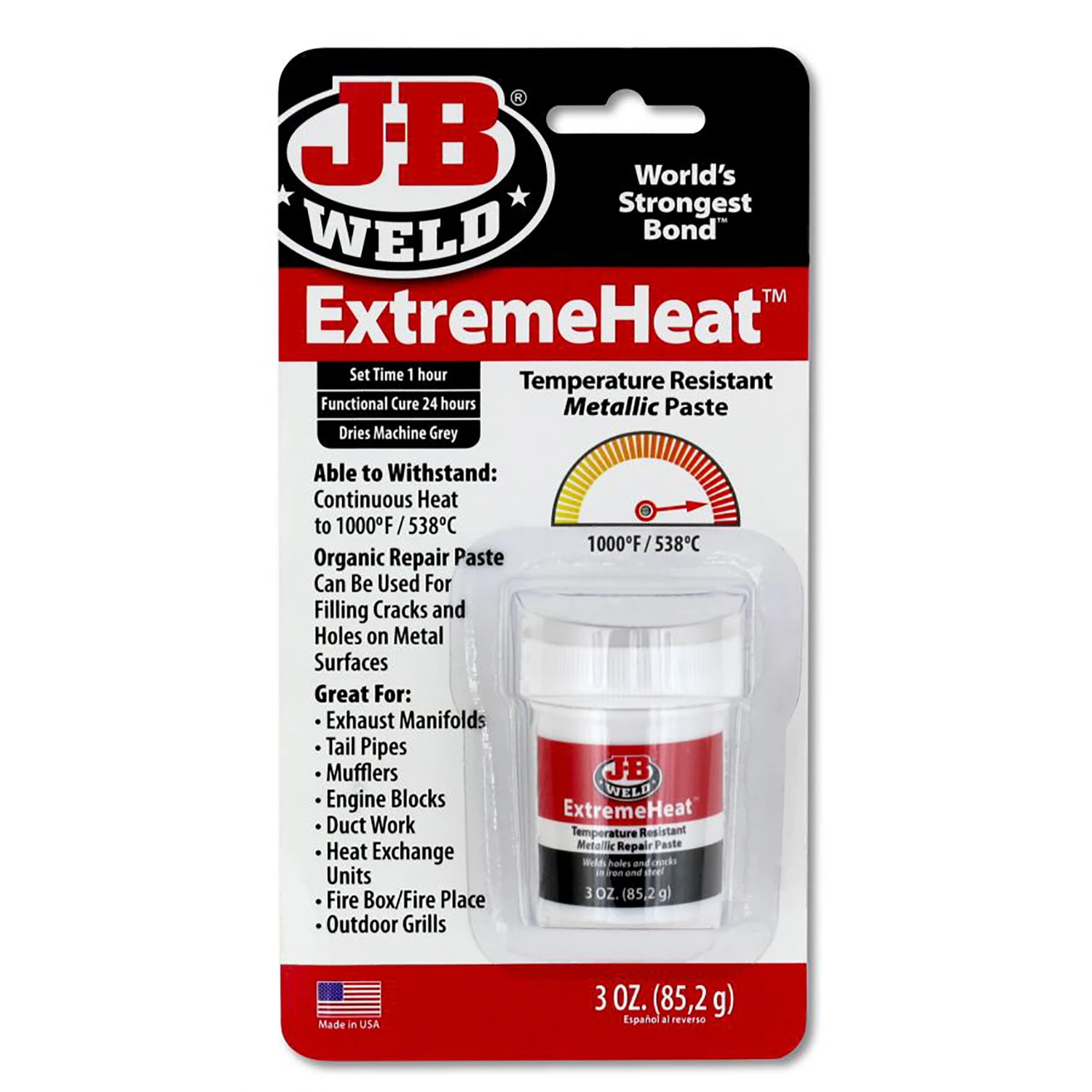 Extreme Heat High Temperature Resistant Bonding Paste, 3 Ounce Tube