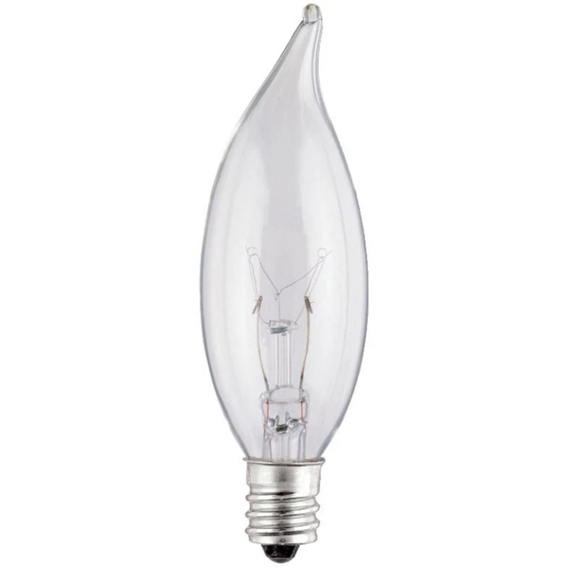 10 Watts E12 Decorative Incandescent Bulb E12 (candelabra) White 1 Pk
