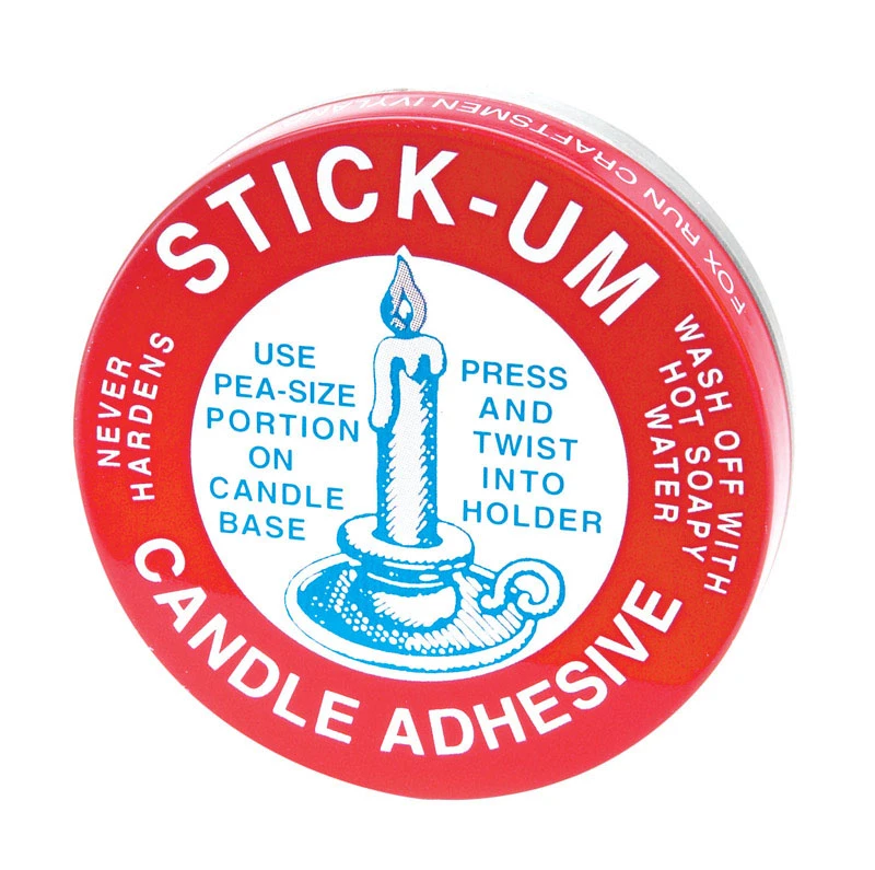 Stick-um Clear Candle Adhesive 0.5 Oz - Non-hardening, Easy To Use