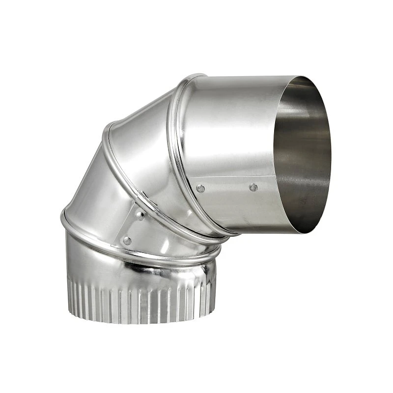 Adjustable Aluminum Hvac Elbow Duct Connector, 4 Inch Diameter