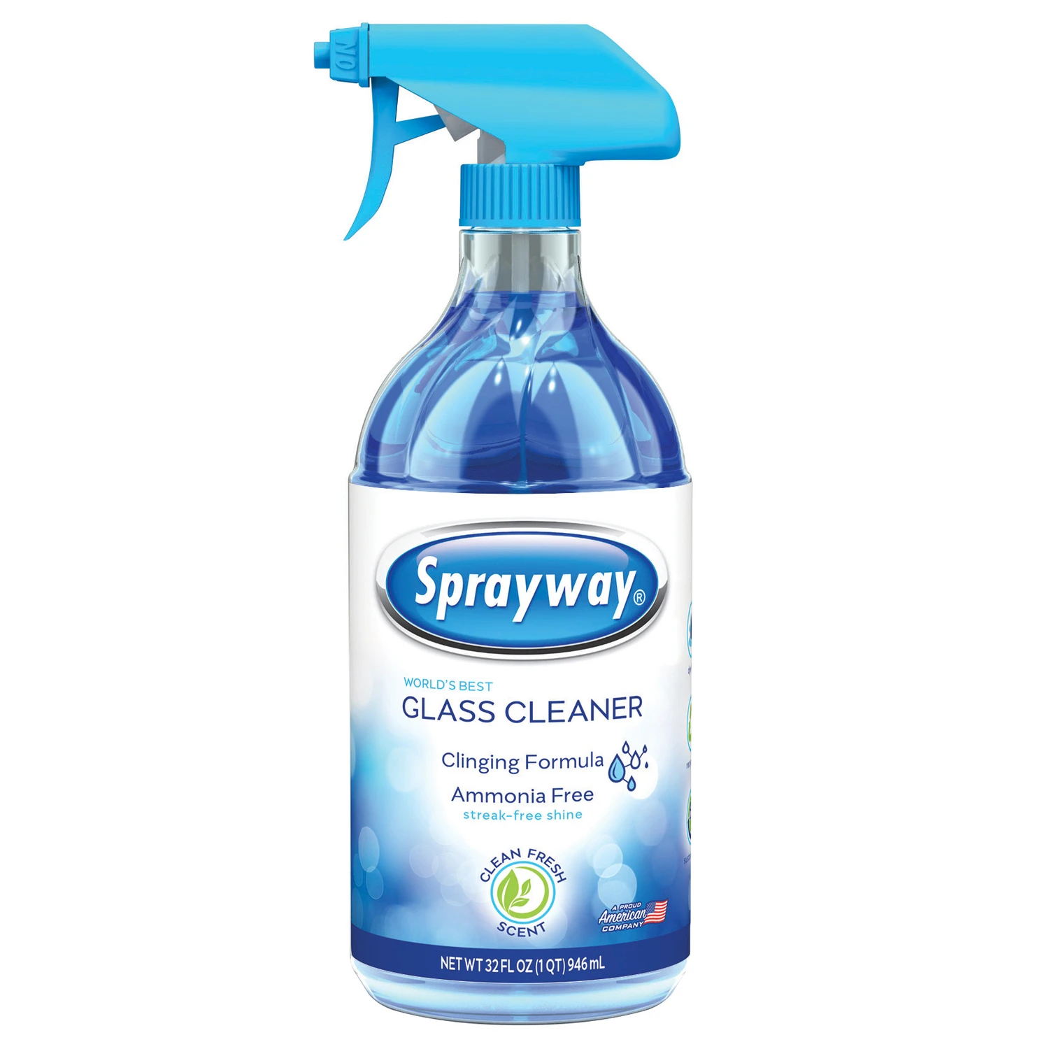 Glass Cleaner Liquid, 32 Ounce Bottle, Streak-free Formula For Windows And Mirrors