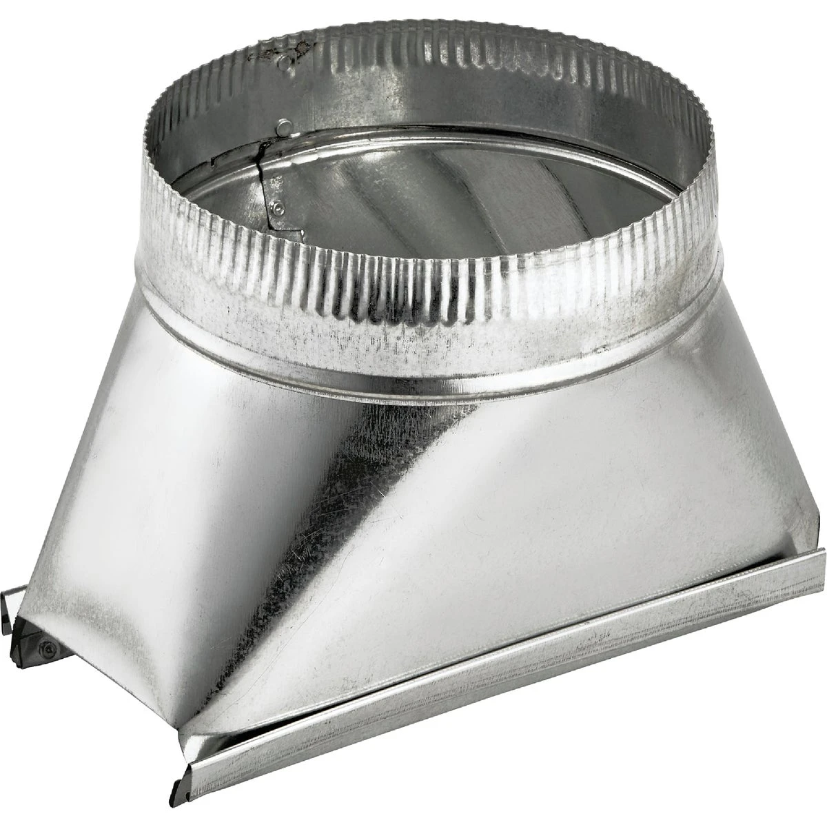 Aluminum Hvac Duct Pipe Transition Fitting, 6 Inch Round Diameter