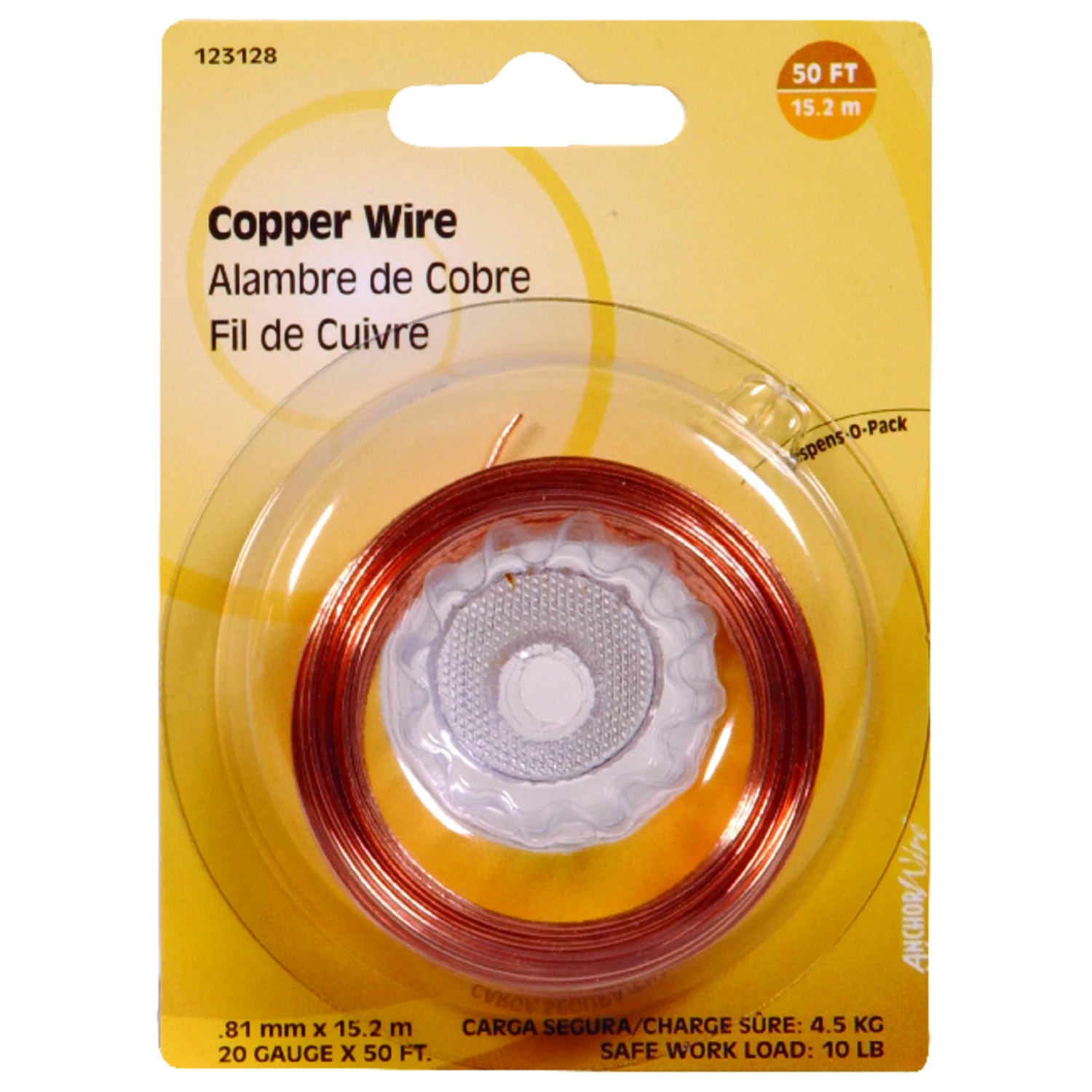 20-gauge Copper Electrical Wire, 50 Feet Length, Single Conductor