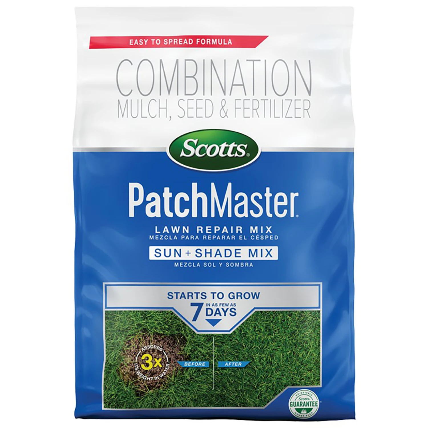 Patchmaster Lawn Repair Mix For Sun And Shade, 4.75 Pounds, Covers 70 Square Feet