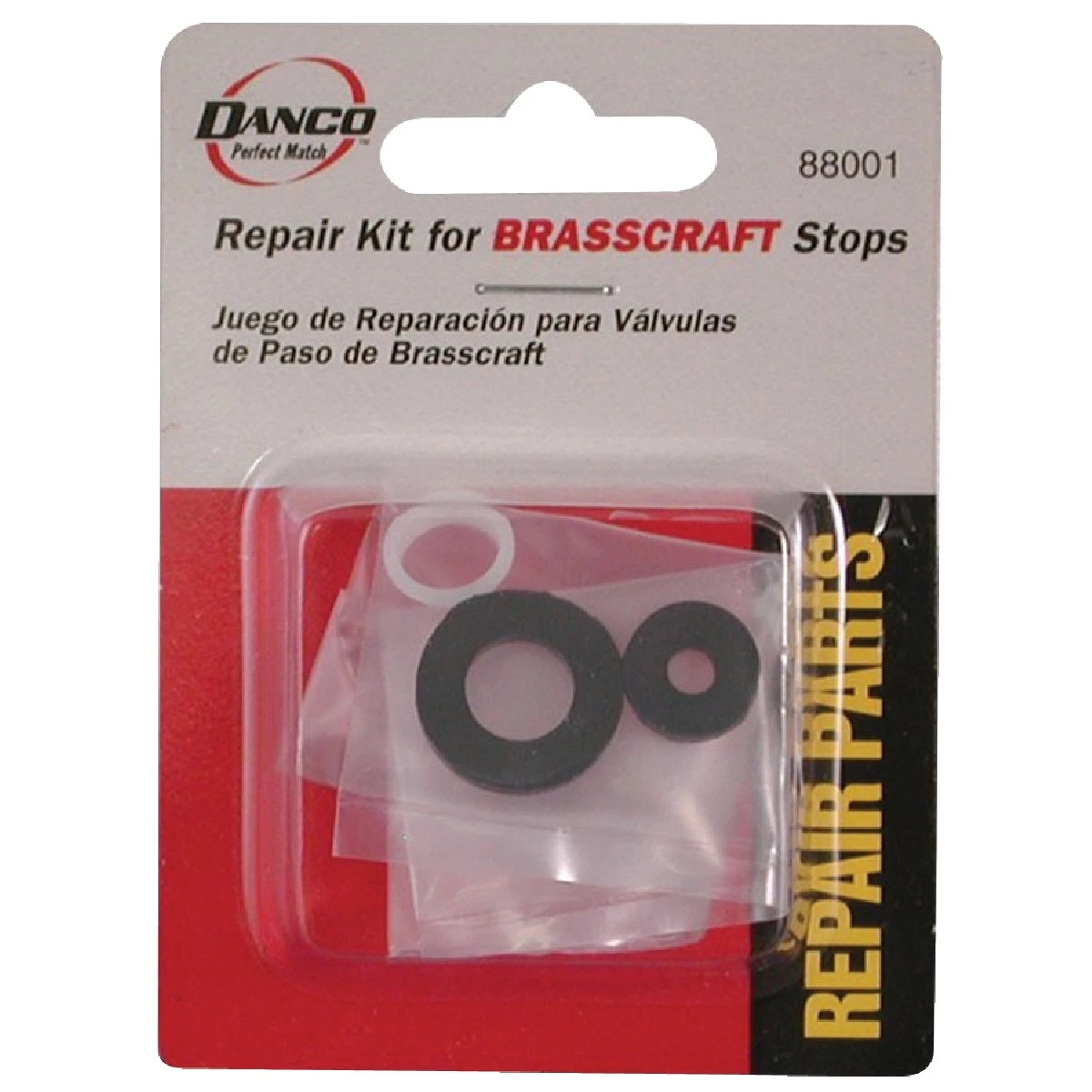 88001 Supply Stop Repair Kit - Assorted Sizes, Black & White Finish