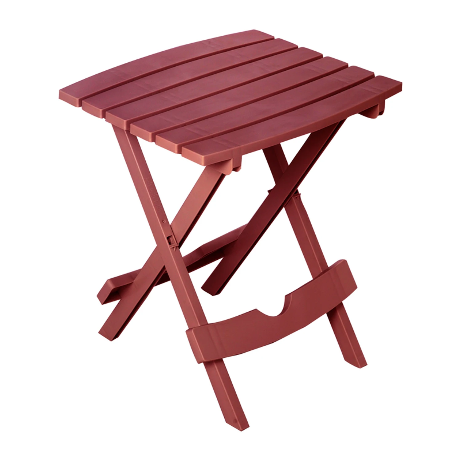 Quik Fold Patio Side Table, Resin, Merlot