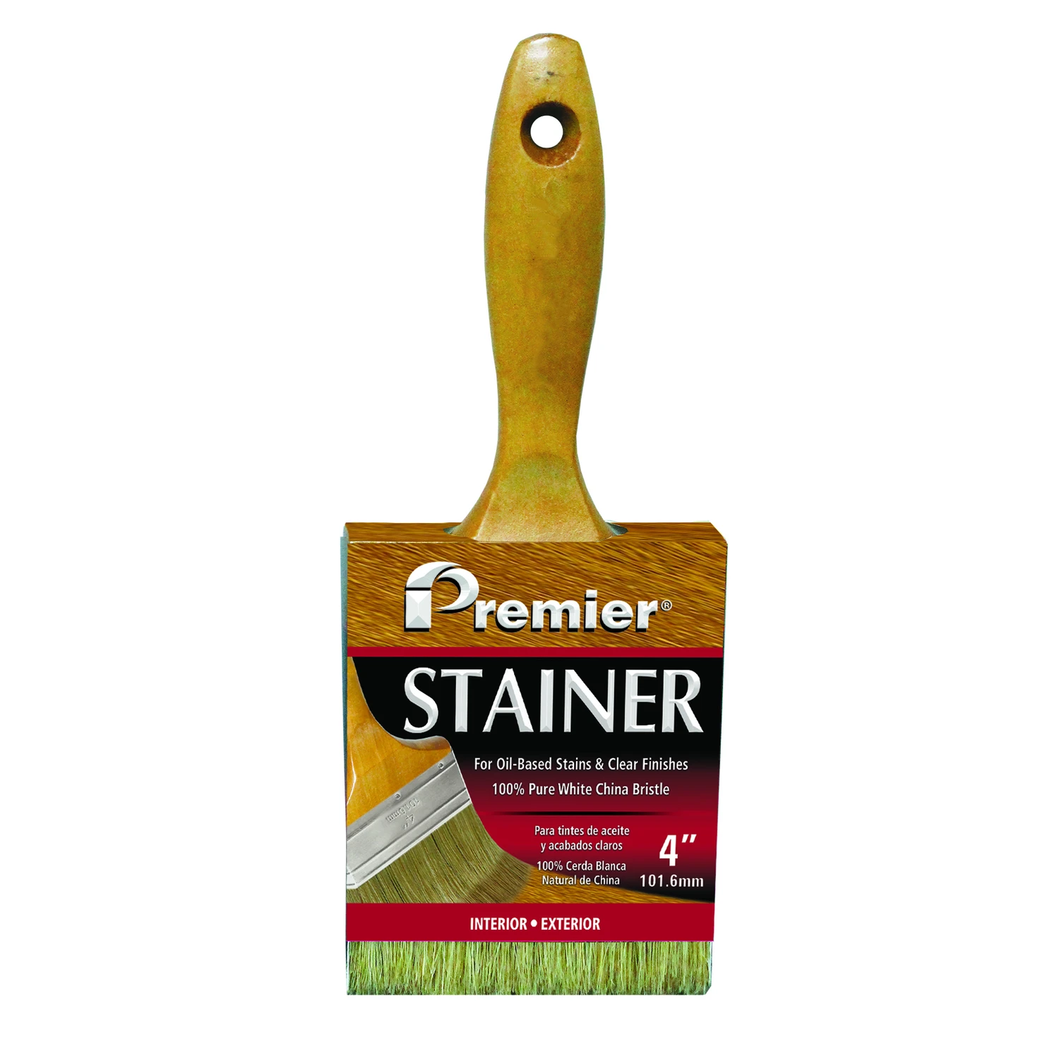 Stainer 4 In. Flat White China Bristle Stain Brush - Model B500-40