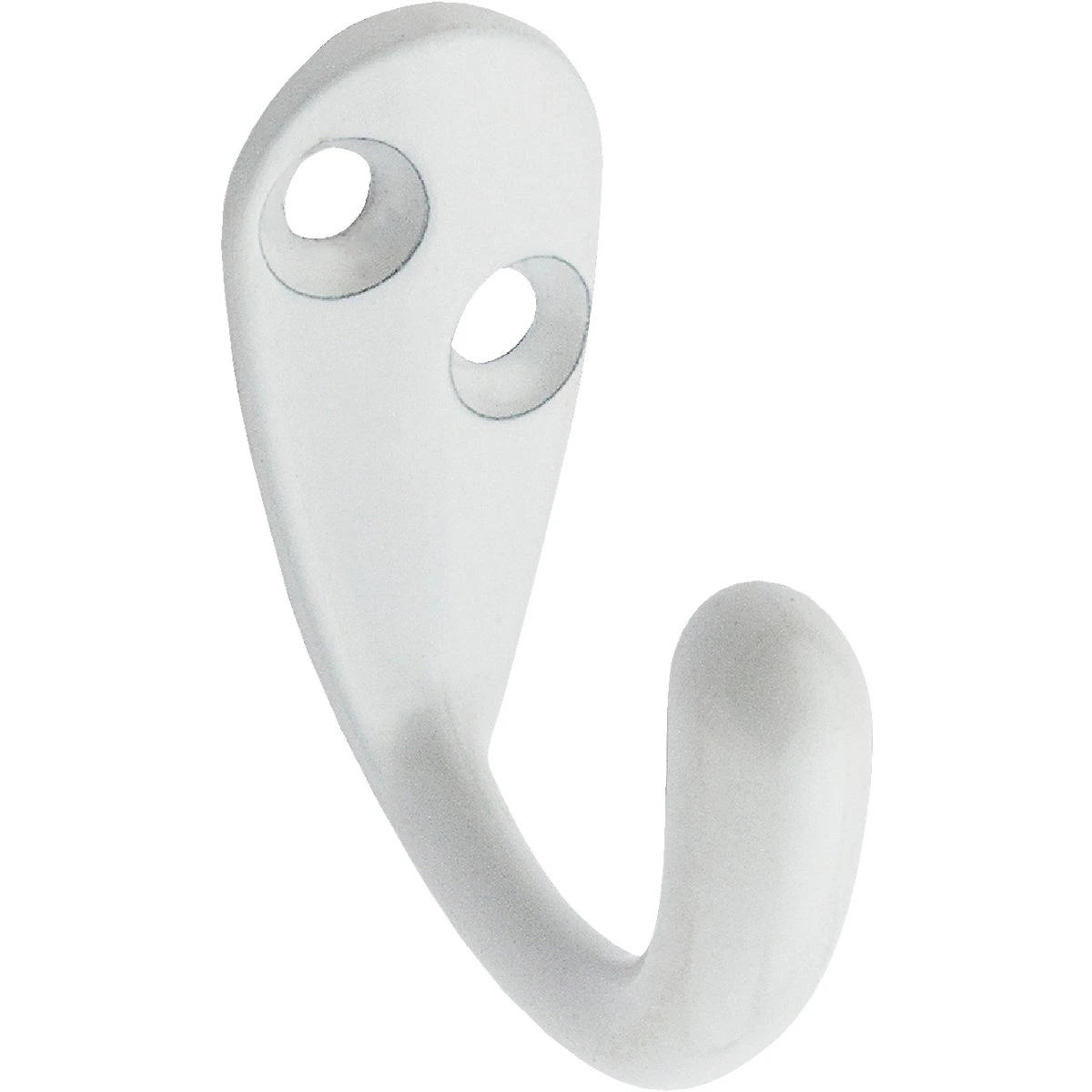 White Finish 1-1/4" Single Clothes Hook Model N327676