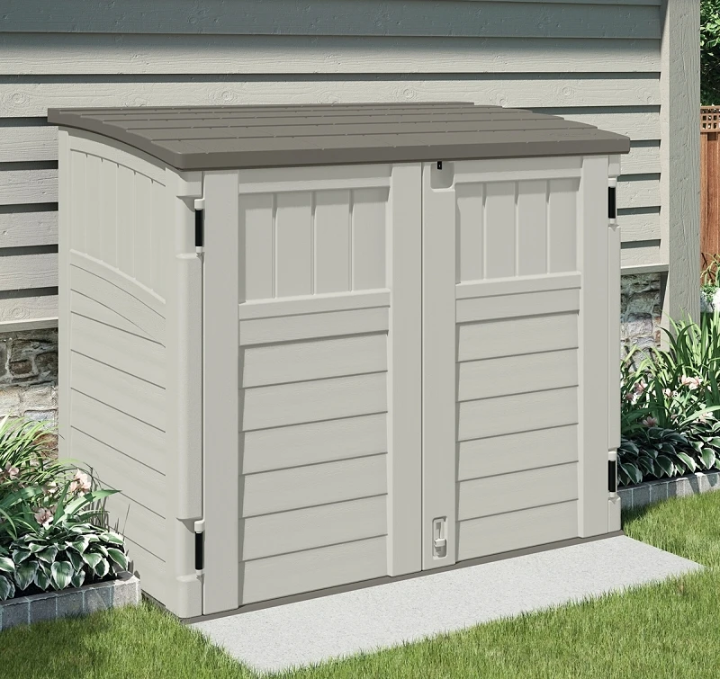 Storage And Trash Can Shed Double Wall Resin 34 Cubic Feet Capacity