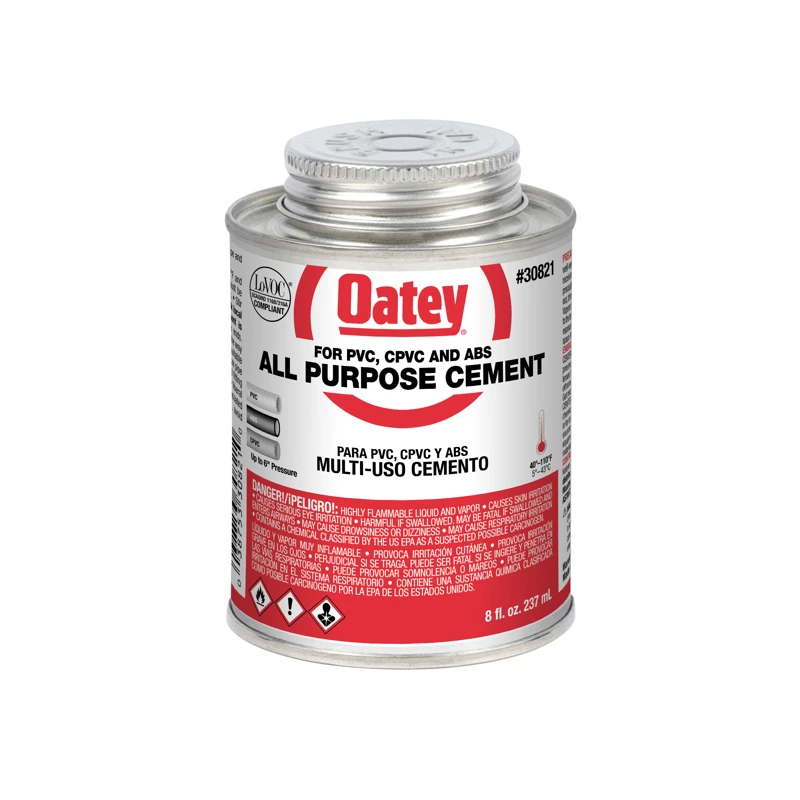 All-purpose Clear Solvent Pipe Cement, 8 Ounce Bottle For Plumbing Applications