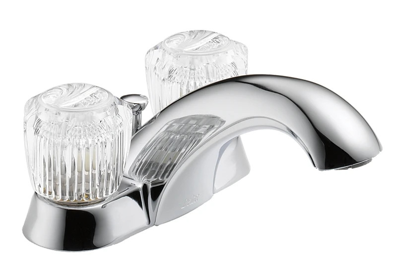 Classic Chrome Finish Two-lever Lavatory Faucet With Durable Construction