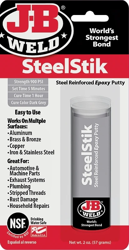 Steelstik Steel Reinforced Epoxy Putty Adhesive And Sealant, 2 Ounce