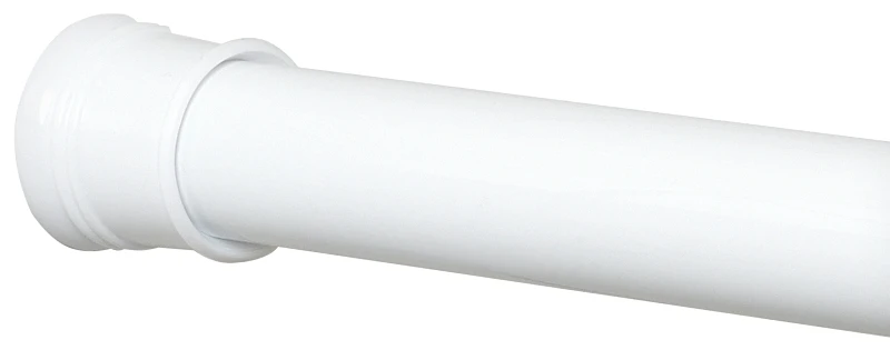 Adjustable White Shower Tension Rod 42 To 72 Inches