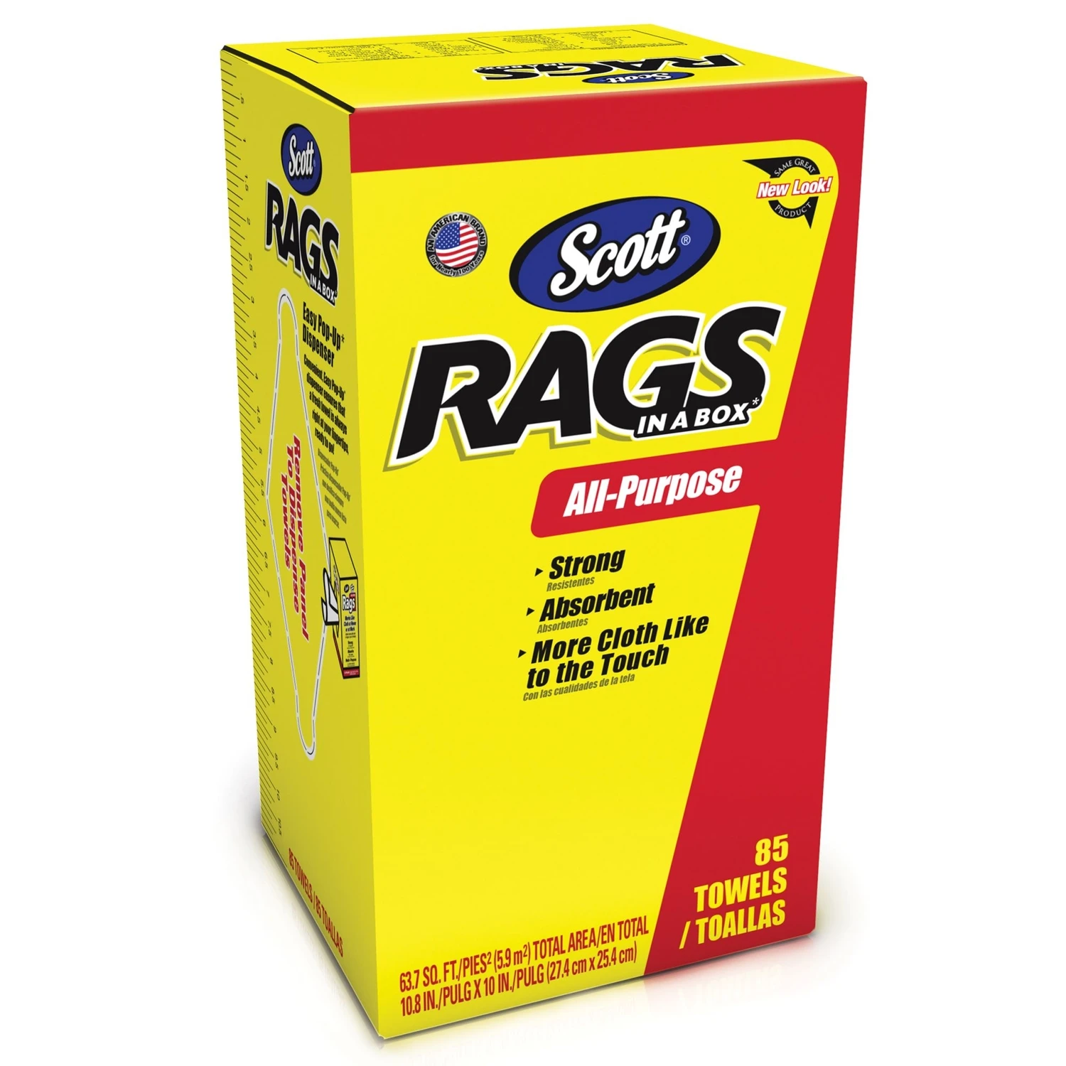 Rag In A Box, White, 85-pack