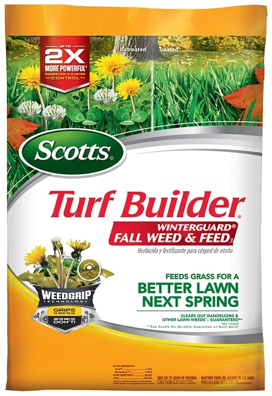 Turf Builder Winterguard Fall Weed And Feed Fertilizer 12 Pounds Covers 4000 Square Feet