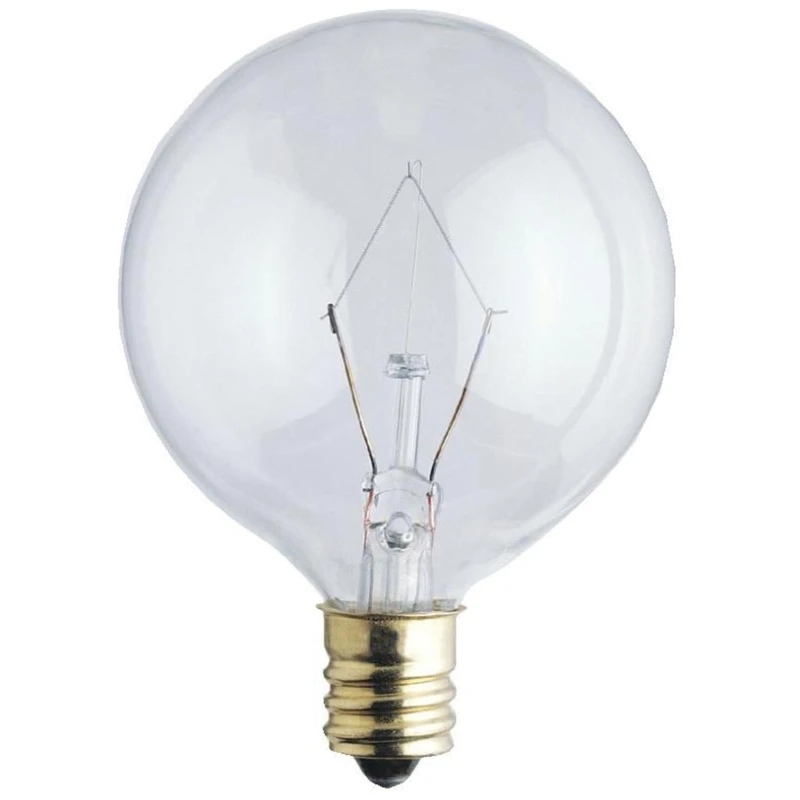 60 Watts G16.5 Globe Incandescent Bulb E12 (candelabra) White 1 Pk