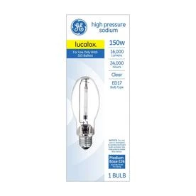 150 Watt High Pressure Sodium Light Bulb With Medium Base For High Intensity Discharge Lighting