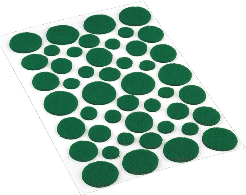 46-count Green Round Felt Pads