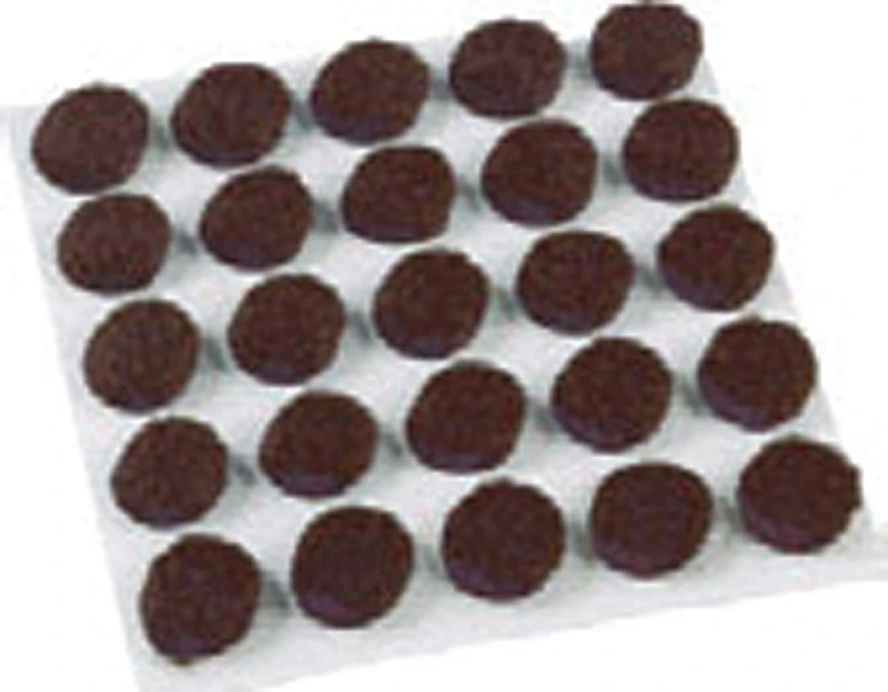 75-pack 3/8-inch Brown Round Felt Pad
