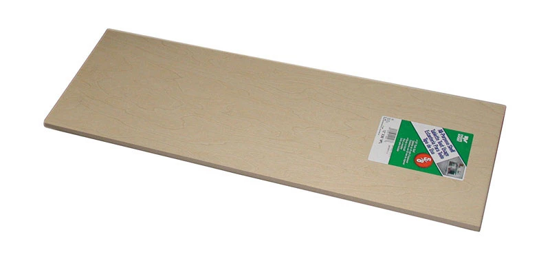 Simulated Maple Melamine Shelf, 8 Inches By 24 Inches