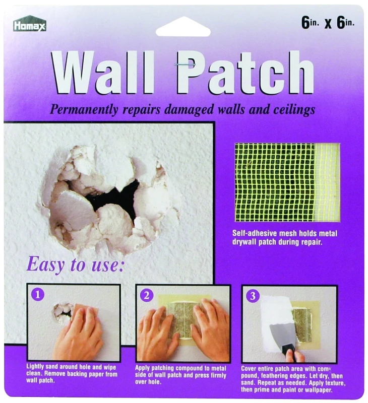 Wall Patch, 6 Inch By 6 Inch, Durable Repair Patch For Drywall And Wall Surfaces