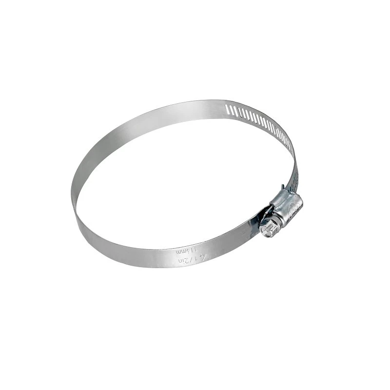 Galvanized Steel Worm Gear Hose Clamp, 4 Inch Diameter