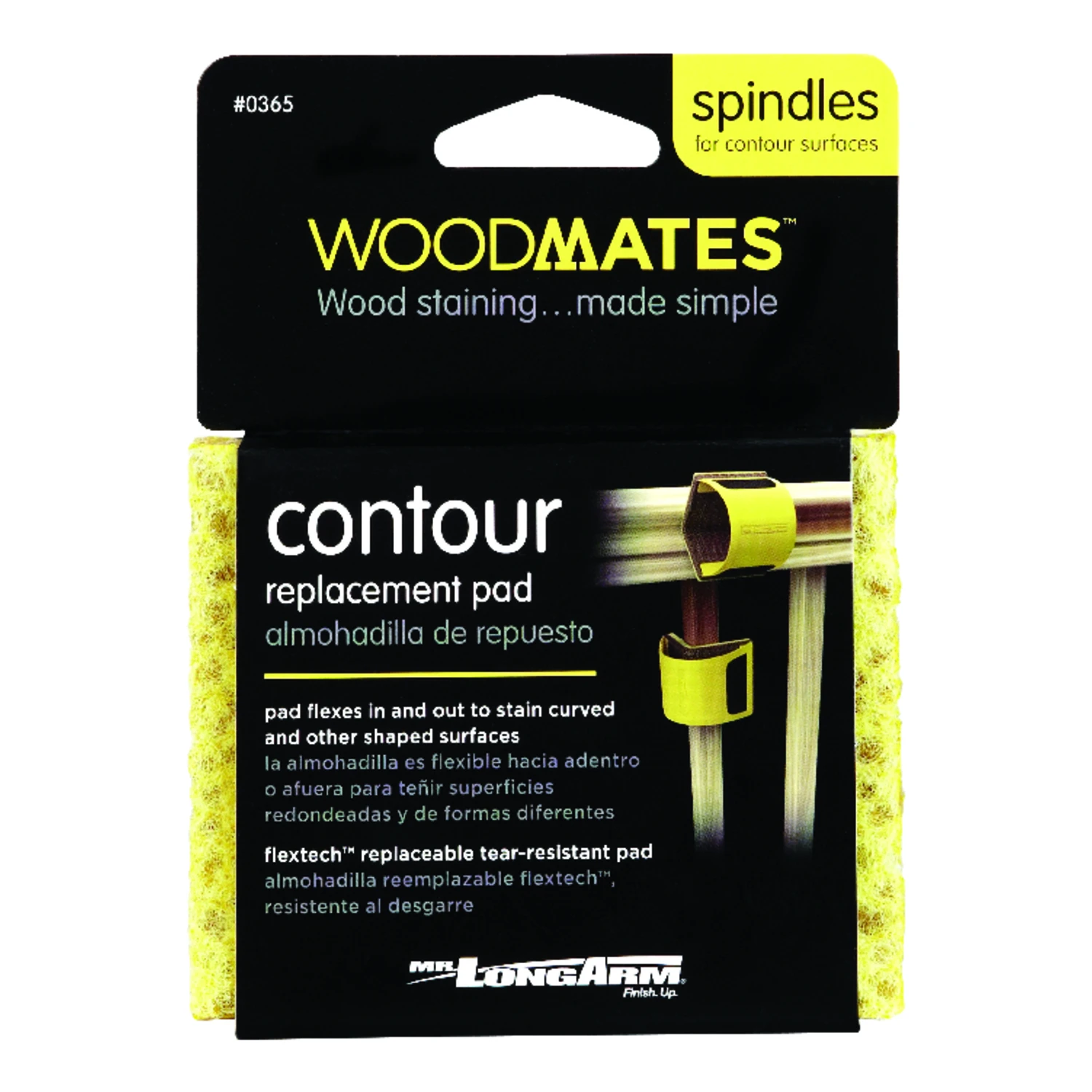 Woodmates Contour Stain Applicator Replacement Pad For Smooth And Contoured Surfaces