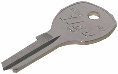 Nickel/brass Auth Florence Cam Lock Key Blank