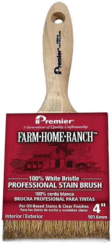 Farm And Ranch Professional 4 Inch Stain Brush For Durable Application