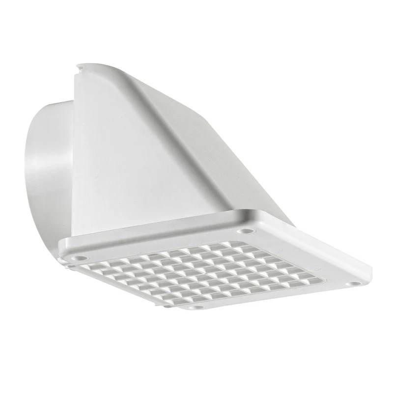 4 Inch White Plastic Recessed Soffit Exhaust Vent For Attic Ventilation