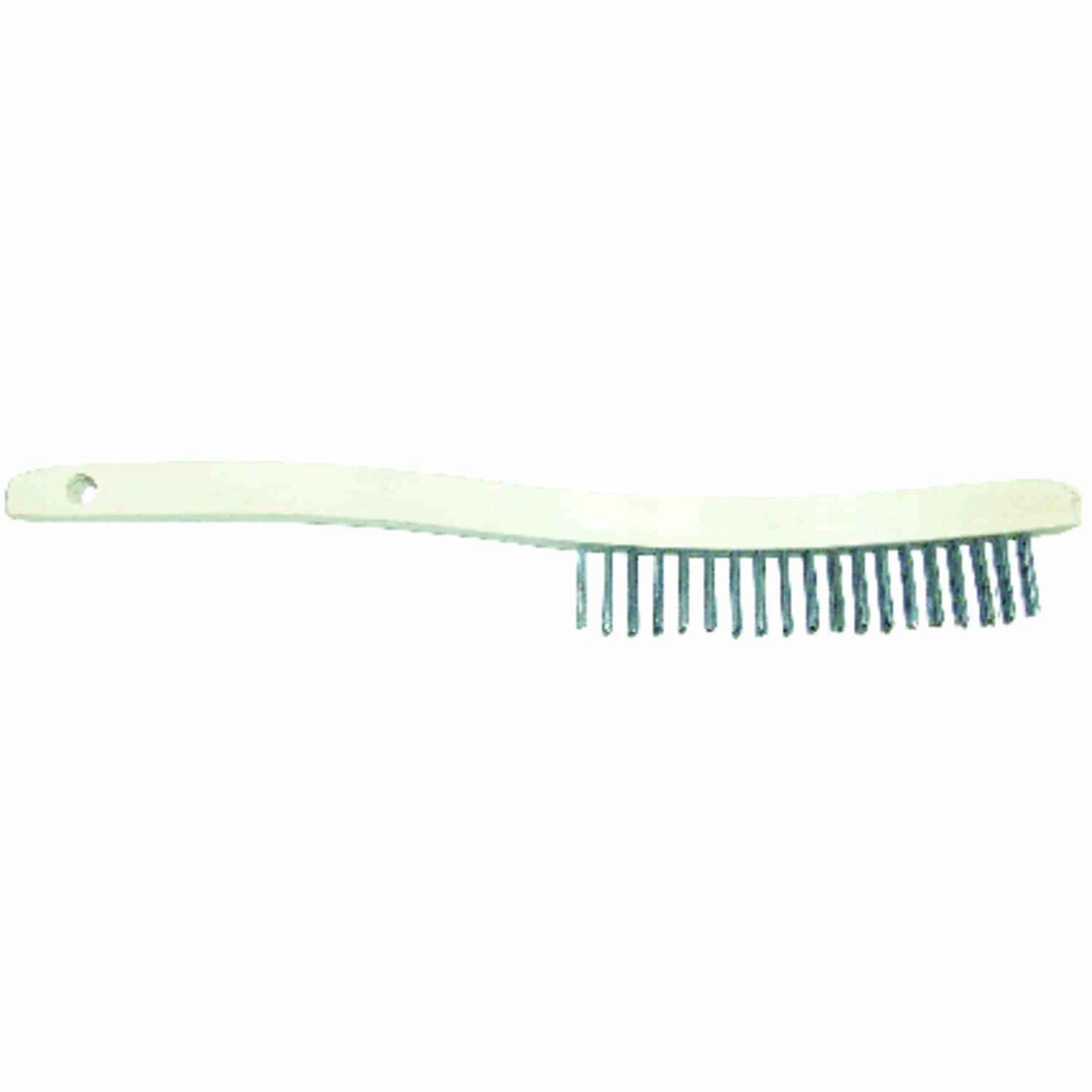 Wire Brush With Wood Handle, 3 Inch Brush Width, 19 Rows Of Bristles