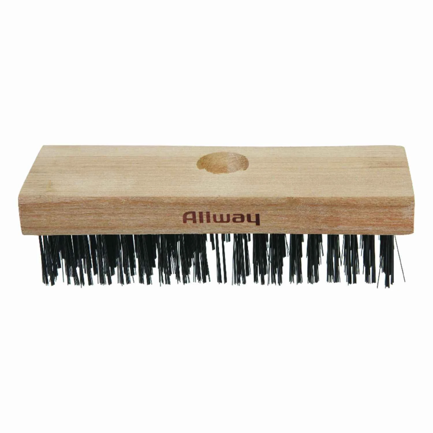 Wire Brush With Wood Handle, 6 Inch By 19 Rows, Durable Cleaning Tool