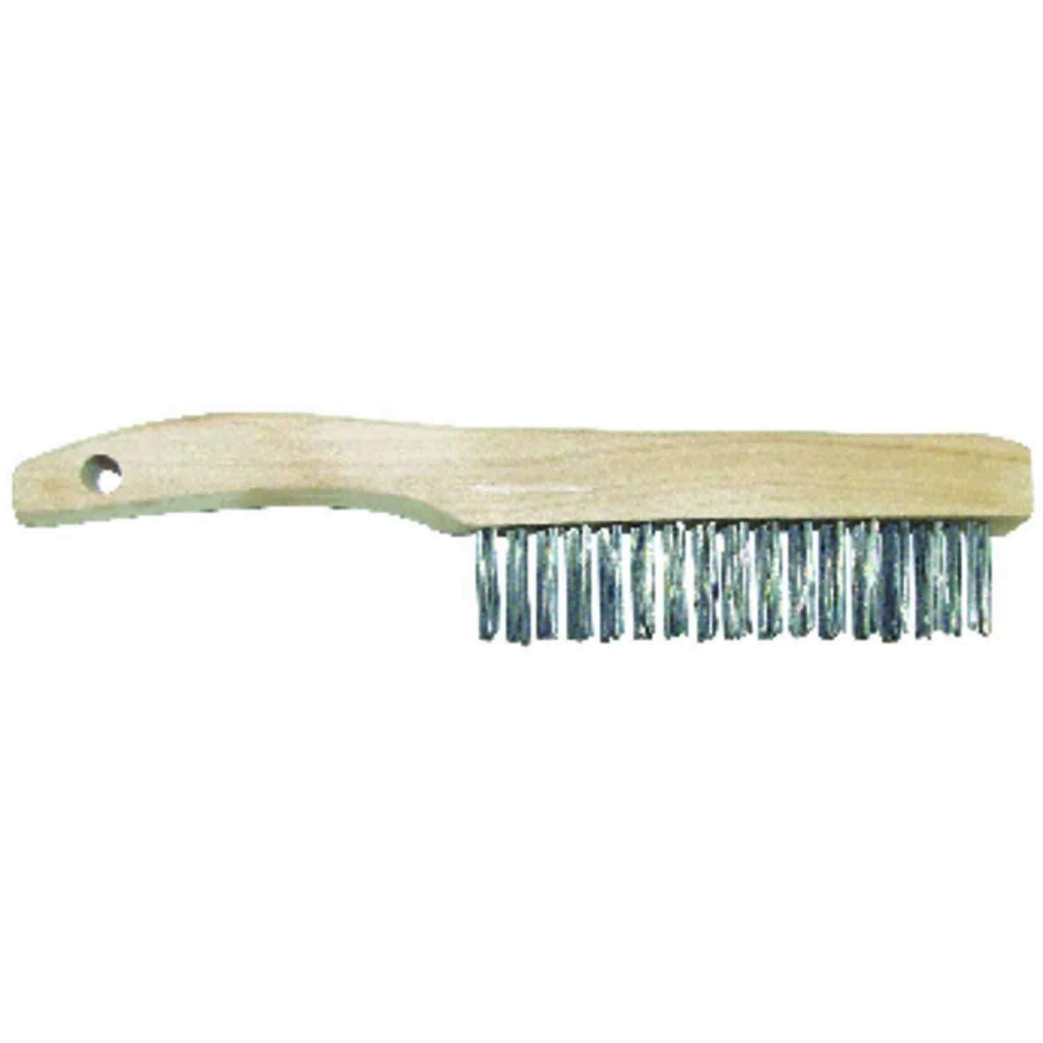 Wire Brush With Wood Handle, 4 Inch By 16 Rows, Durable Cleaning Tool