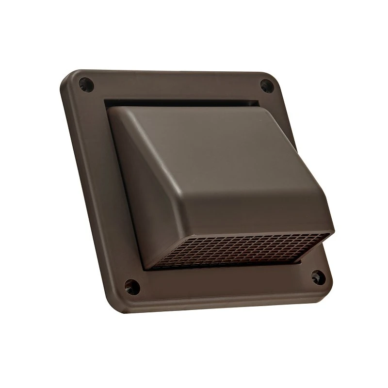 4 Inch Fresh Air Intake Vent With Removable Screen Brown Plastic