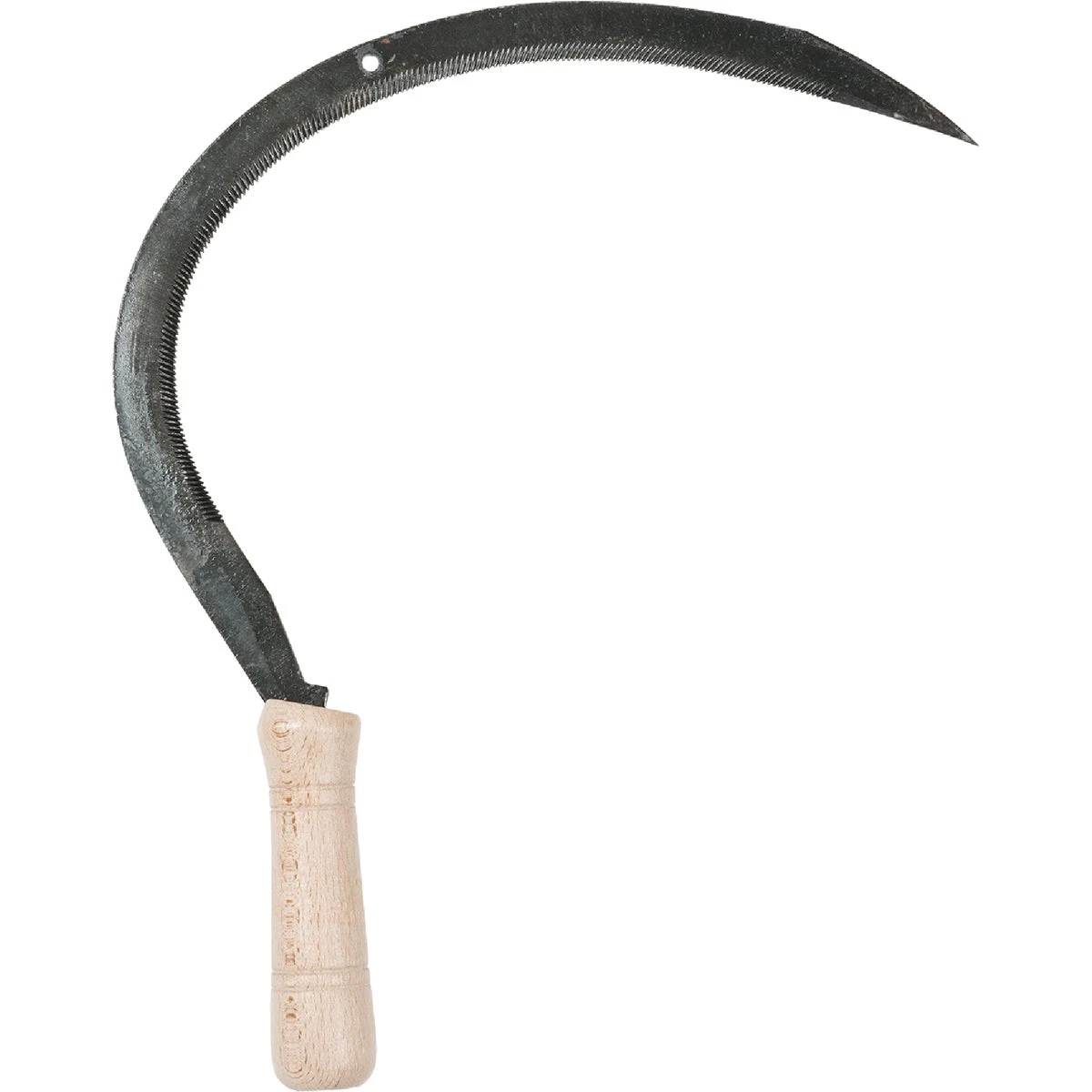 Serrated Grass Hook With Hardwood Handle For Efficient Lawn And Garden Maintenance