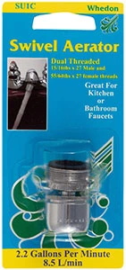 Swivel Saver Faucet Aerator Lead-free Brass Dual Threaded Connection