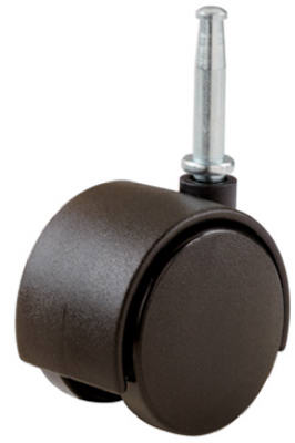 2-pack 2-inch Black 2-wheel Stem Casters