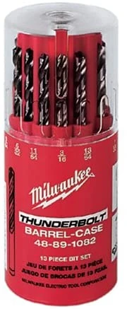 13 Piece Thunderbolt Drill Bit Set With Barr Case For Versatile Drilling